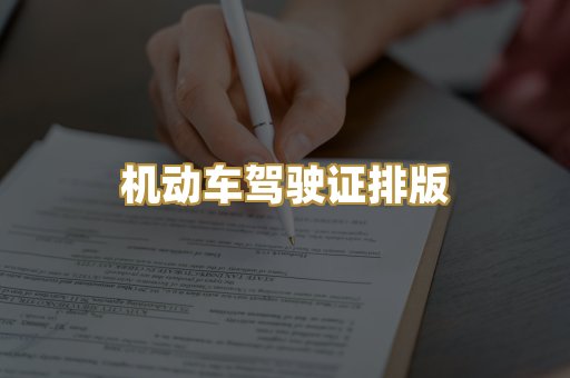 机动车驾驶证排版